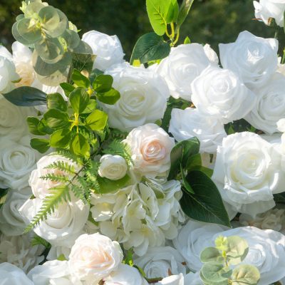 2025 New 5D Fabric Artificial rolling up curtain flower wall - Image 4