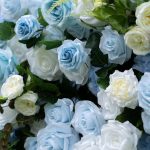 Cheska£º5D Fabric Artificial rolling up curtain flower wall - Image 5