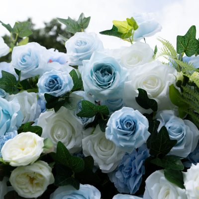 2025 New 5D Fabric Artificial rolling up curtain flower wall - Image 4