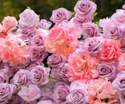 2025 New 5D Fabric Artificial rolling up curtain flower wall - Image 5