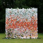 Clara£º7D Fabric Artificial Rolling up Curtain Flower Wall