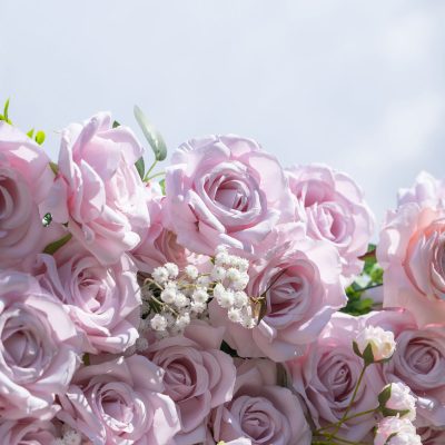 2025 New 3D Fabric Artificial rolling up curtain flower wall - Image 2