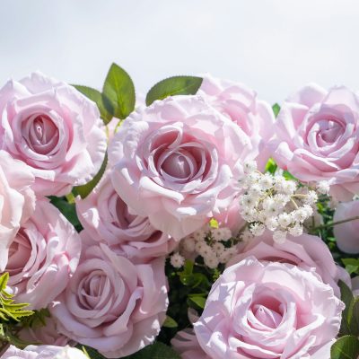 2025 New 3D Fabric Artificial rolling up curtain flower wall - Image 3