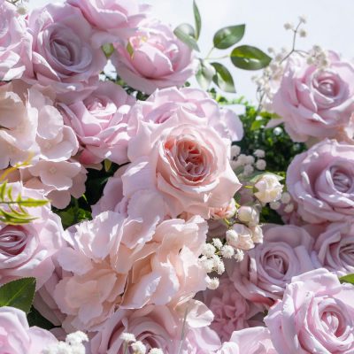 2025 New 3D Fabric Artificial rolling up curtain flower wall - Image 4