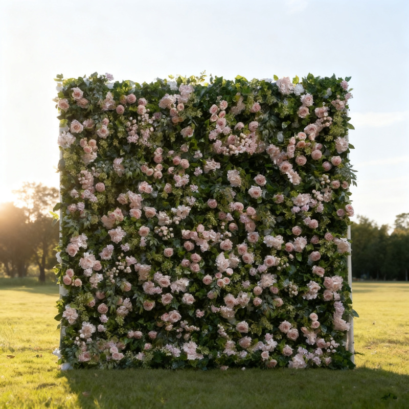 darling-1 2025 New 5D Fabric Artificial rolling up curtain flower wall - Image 1