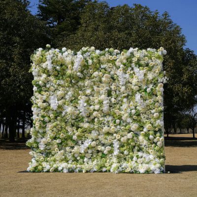 2025 New 7D Fabric Artificial rolling up curtain flower wall