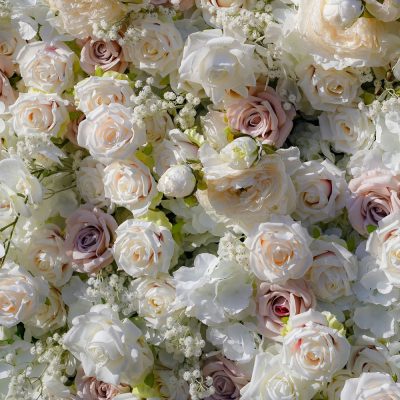 2025 New 5D Fabric Artificial rolling up curtain flower wall - Image 2