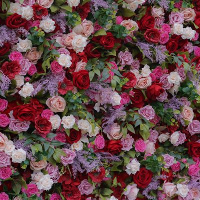 2025 New 5D Fabric Artificial rolling up curtain flower wall - Image 2