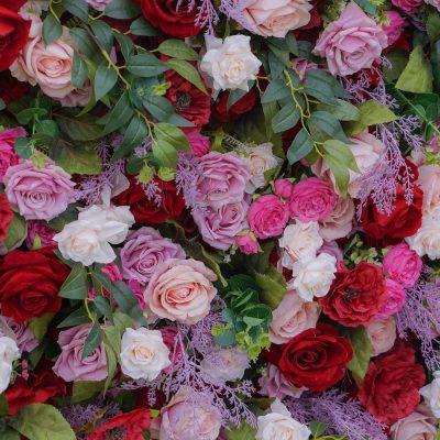 2025 New 5D Fabric Artificial rolling up curtain flower wall - Image 3