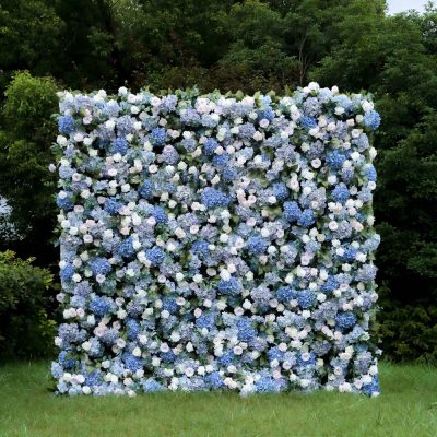 2025 New 7D Fabric Artificial rolling up curtain flower wall
