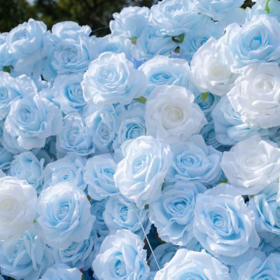 2025 New 3D Fabric Artificial rolling up curtain flower wall - Image 5