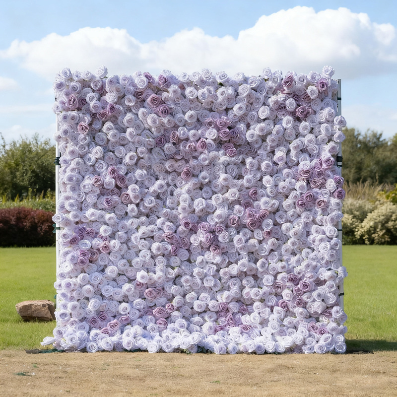 fate-1 2025 New 3D Fabric Artificial rolling up curtain flower wall - Image 1