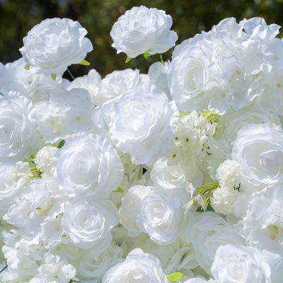 2025 New 5D Fabric Artificial rolling up curtain flower wall - Image 2