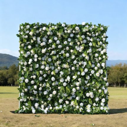 2025 New 5D Fabric Artificial rolling up curtain flower wall