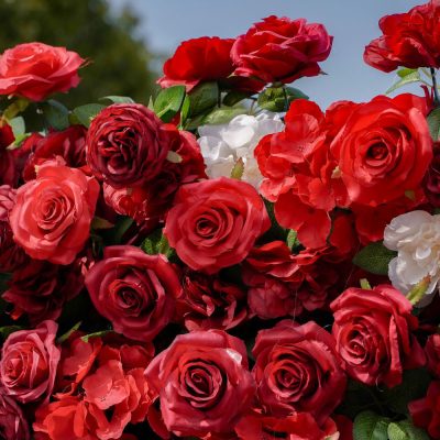 2025 New 3D Fabric Artificial zip up curtain flower wall - Image 3