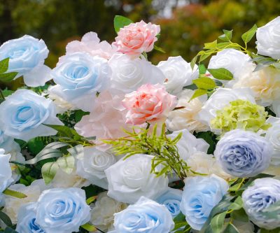 2025 New 5D Fabric Artificial rolling up curtain flower wall - Image 2