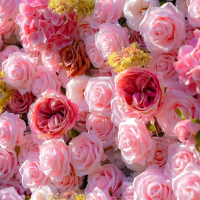 2025 New 7D 2023 New Fabric Artificial rolling up curtain flower wall - Image 2