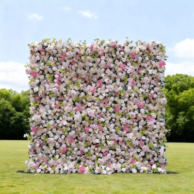 2025 New 7D 2025 New Fabric Artificial rolling up curtain flower wall
