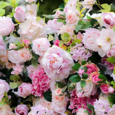 2025 New 7D 2025 New Fabric Artificial rolling up curtain flower wall - Image 2