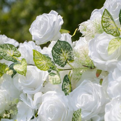 2025 New 3D Fabric Artificial rolling up curtain flower wall - Image 4