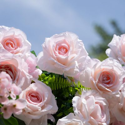 2025 New 3D Fabric Artificial rolling up curtain flower wall - Image 2