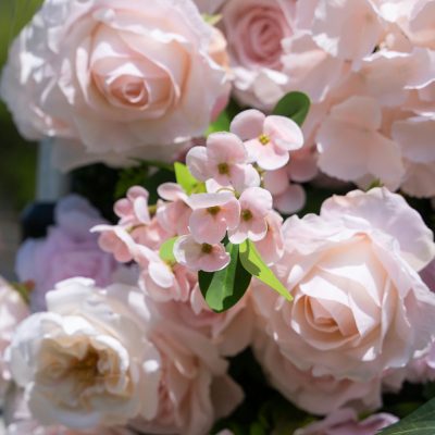 2025 New 3D Fabric Artificial rolling up curtain flower wall - Image 4