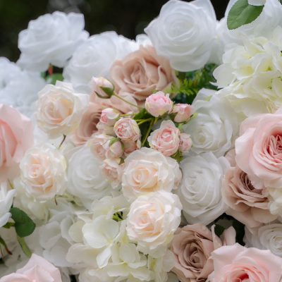 2025 New 4D Fabric Artificial rolling up curtain flower wall - Image 5