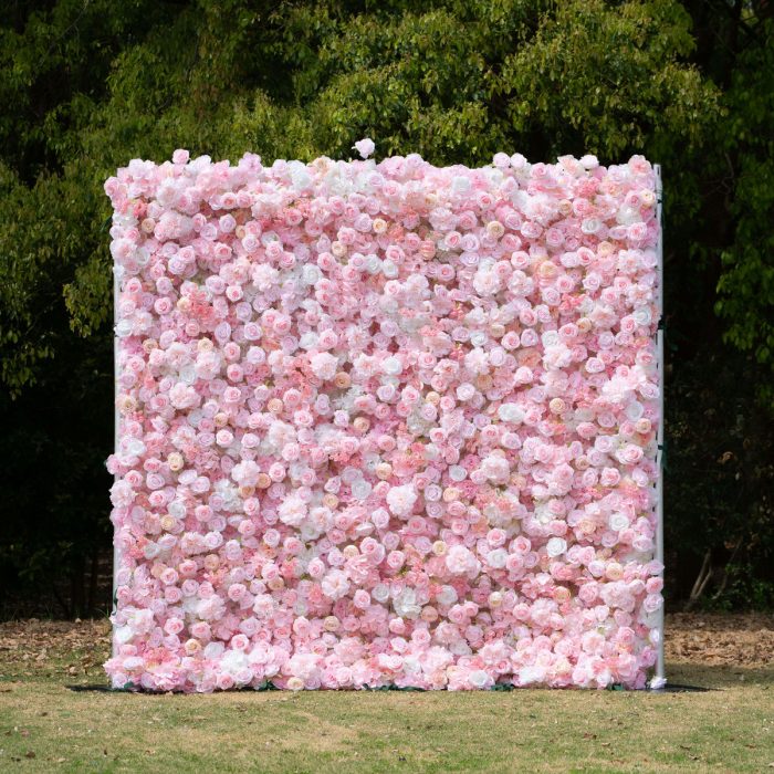 Kissing£º5D Fabric Artificial rolling up curtain flower wall - Image 1