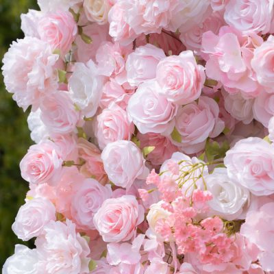 2025 New 5D Fabric Artificial rolling up curtain flower wall - Image 7