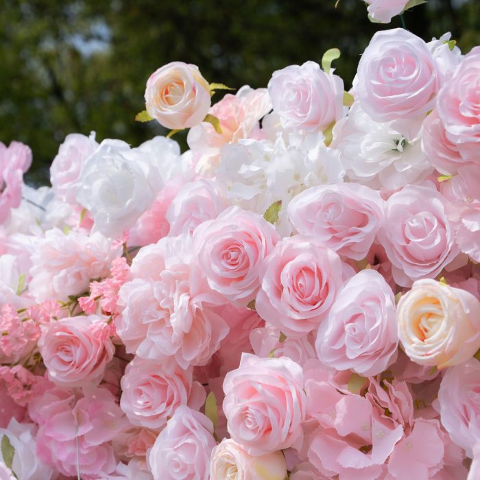 Kissing£º5D Fabric Artificial rolling up curtain flower wall - Image 2