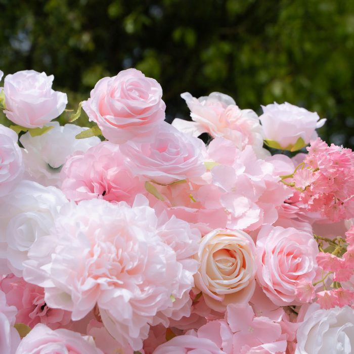 Kissing£º5D Fabric Artificial rolling up curtain flower wall - Image 3