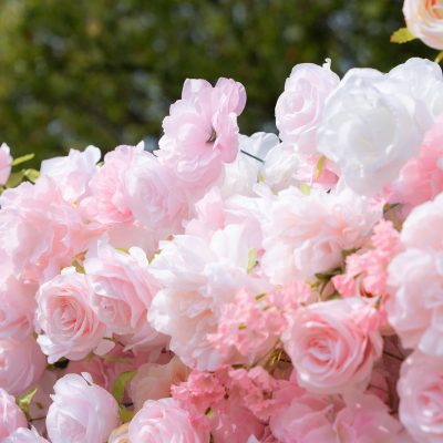 2025 New 5D Fabric Artificial rolling up curtain flower wall - Image 5