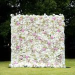 Laila£º7D Fabric Artificial rolling up curtain flower wall