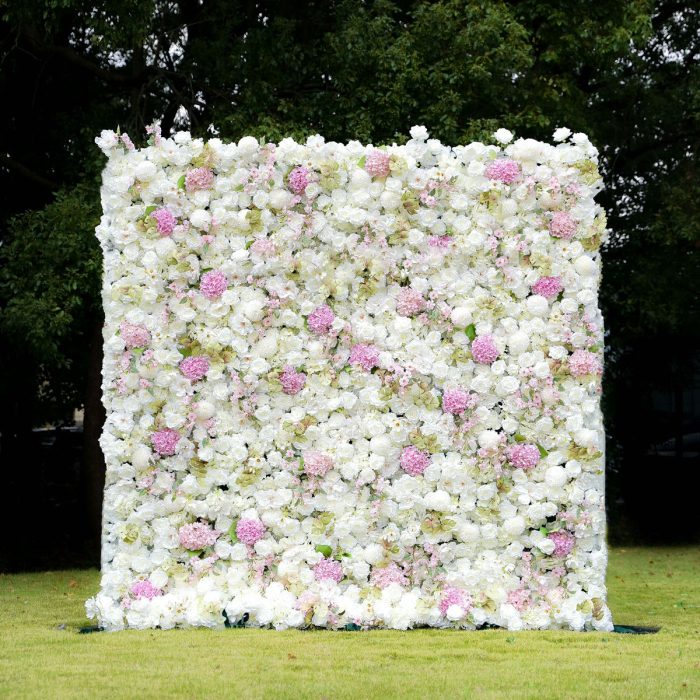 Laila£º7D Fabric Artificial rolling up curtain flower wall - Image 1