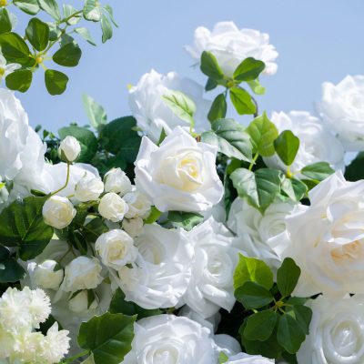 2025 New 3D Fabric Artificial rolling up curtain flower wall - Image 6