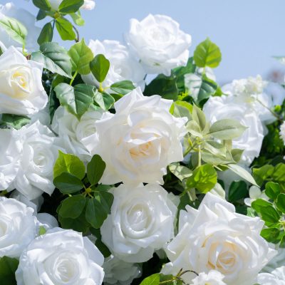 2025 New 3D Fabric Artificial rolling up curtain flower wall - Image 7