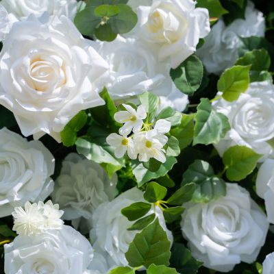 2025 New 3D Fabric Artificial rolling up curtain flower wall - Image 8