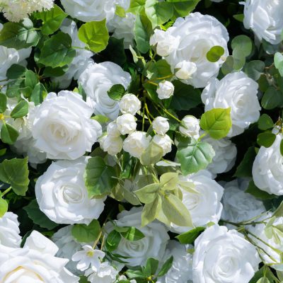 2025 New 3D Fabric Artificial rolling up curtain flower wall - Image 9