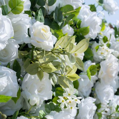 2025 New 3D Fabric Artificial rolling up curtain flower wall - Image 10