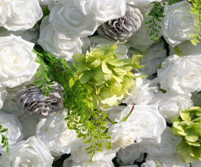 2025 New 5D Fabric Artificial rolling up curtain flower wall - Image 3