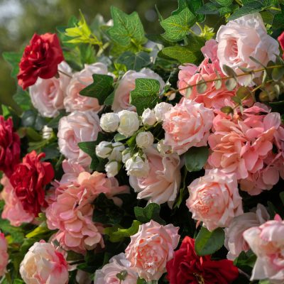 2025 New 4D Fabric Artificial rolling up curtain flower wall - Image 3