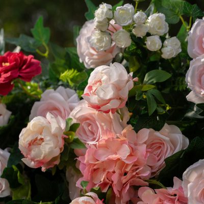 2025 New 4D Fabric Artificial rolling up curtain flower wall - Image 2