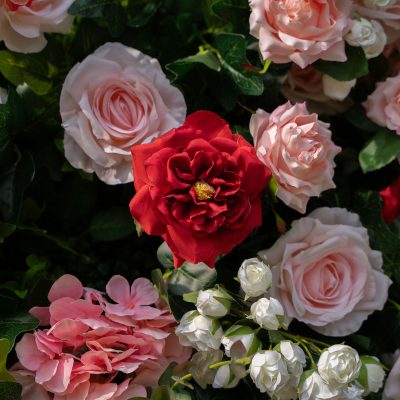 2025 New 4D Fabric Artificial rolling up curtain flower wall - Image 4