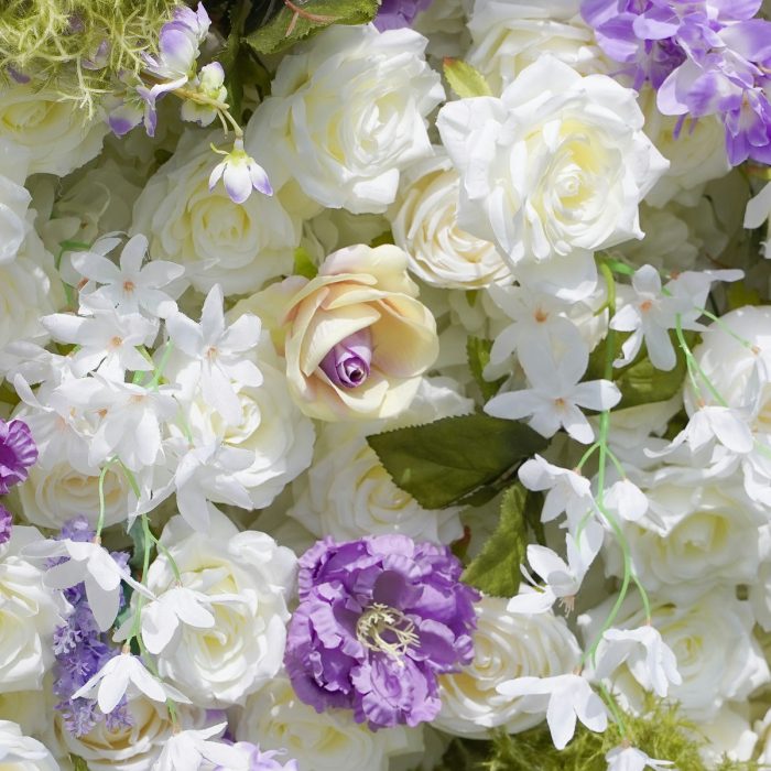Lilianne£º7D Fabric Artificial rolling up curtain flower wall - Image 4