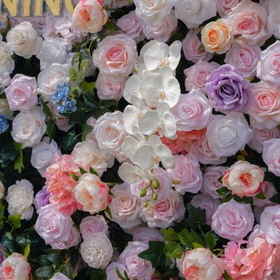 2025 New 5D Fabric Artificial rolling up curtain flower wall - Image 5