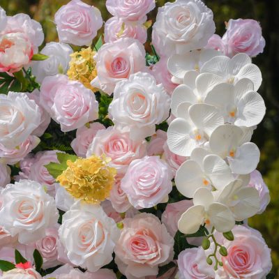 2025 New 5D Fabric Artificial rolling up curtain flower wall - Image 6