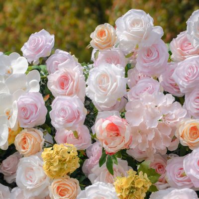 2025 New 5D Fabric Artificial rolling up curtain flower wall - Image 7