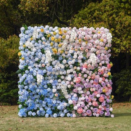 Lotte£º5D Fabric Artificial rolling up curtain flower wall
