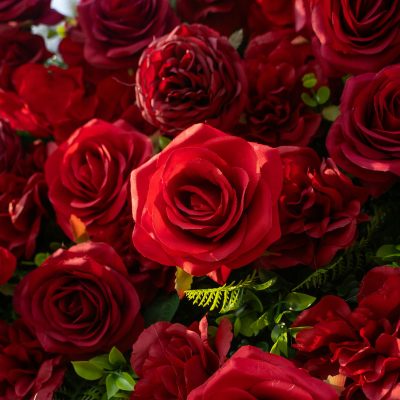 2025 New 3D Fabric Artificial rolling up curtain flower wall - Image 4