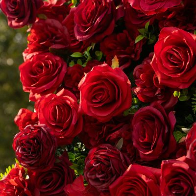 2025 New 3D Fabric Artificial rolling up curtain flower wall - Image 3